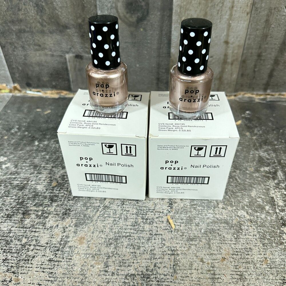 8 POP-ARAZZI NAIL POLISH Rose Gold Rendezvous